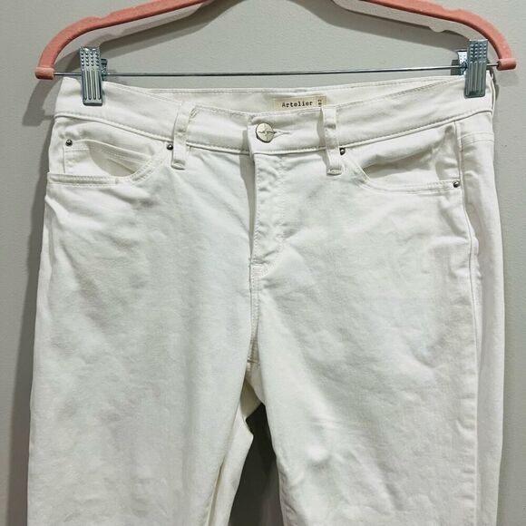 Artelier Nicole Miller Bleecker white Mid Rise Skinny Jeans size 27 4 - Picture 6 of 8